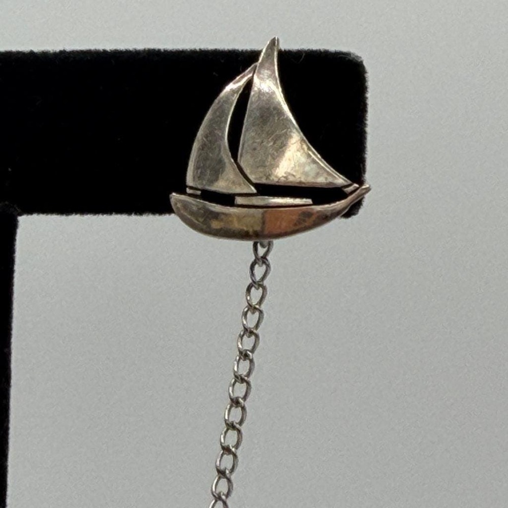James Avery Sterling Silver Sailboat Tie Tack Pin Retired - Picture 3 of 9
